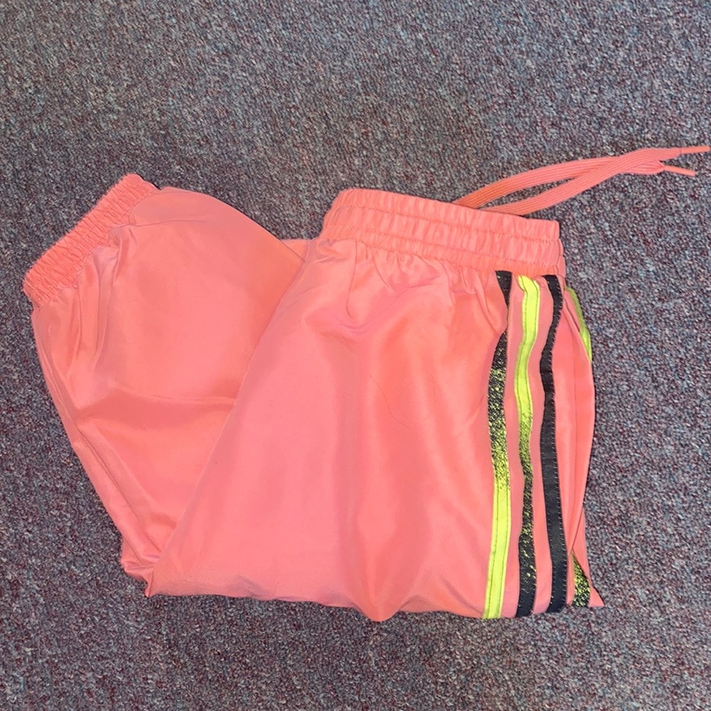 Adidas pink track joggers
